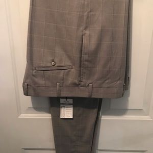 Ralph Lauren NEW 38X34 Slim fit flex dress pant tan window panel